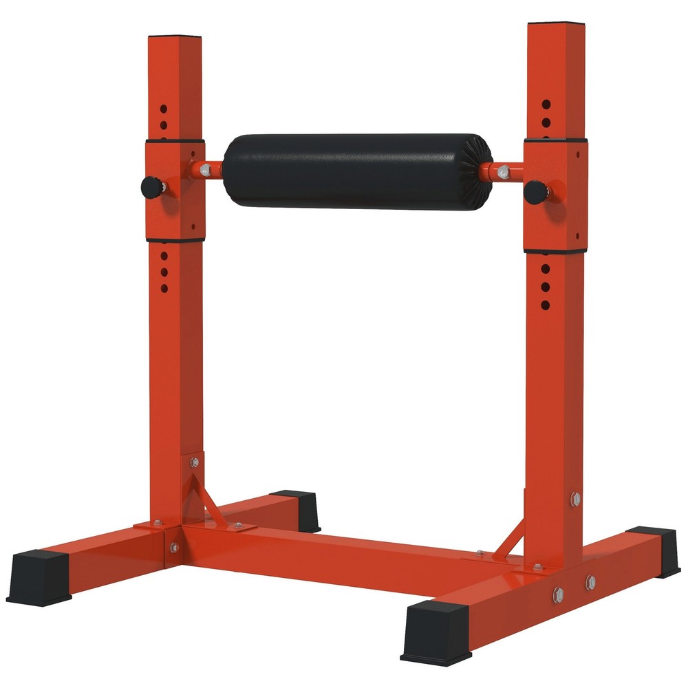 Bulgarian Split Squat Stand, 12-Level Leg Training Machine, Red
