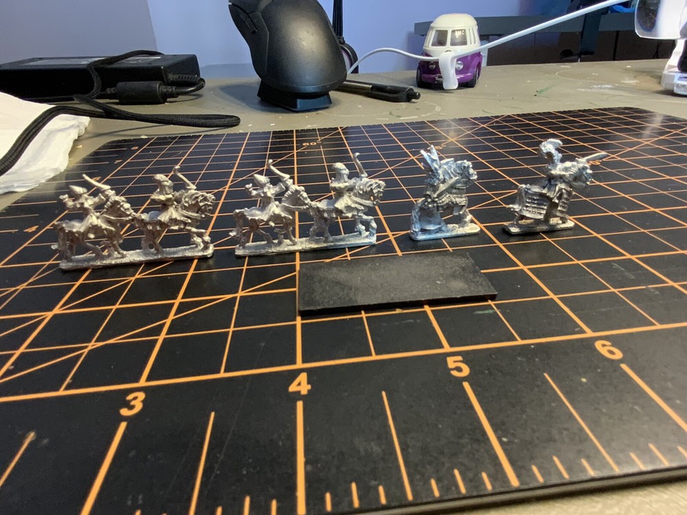 Games Workshop Warmaster High Elf Reaver Knights.  Extra Models. One base only.
