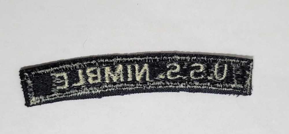US Navy U.S.S. NIMBLE Minesweeper From World War II Arc Tab Segment Patch