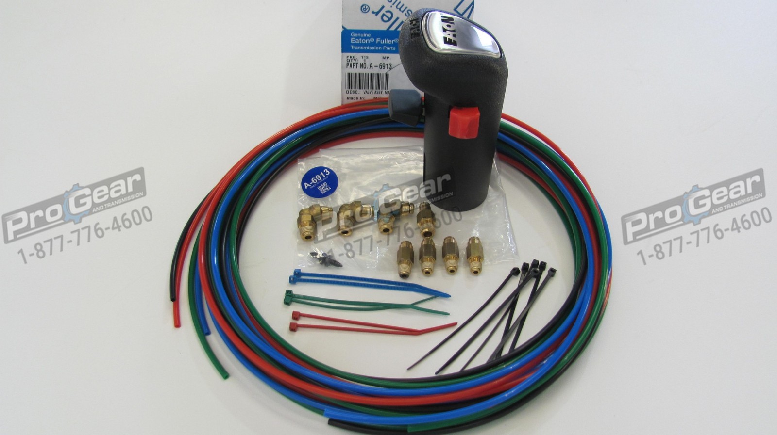A6913 13 Speed Genuine Eaton Transmission Shift Knob & 4 line air line kit USA
