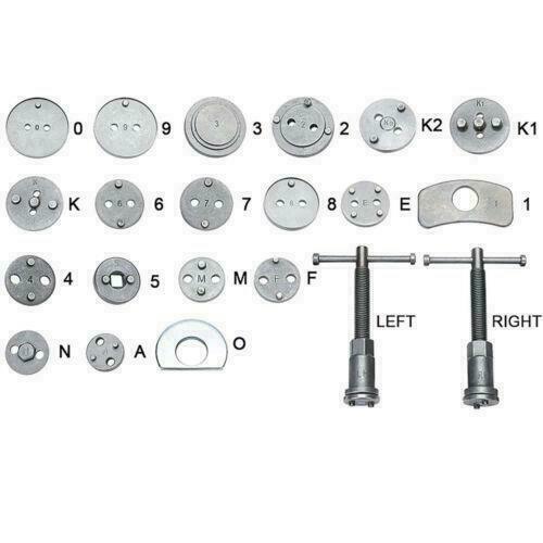 22PCS CALIPER TOOL KIT CASE WIND BACK DISC BRAKE PAD PISTON COMPRESSOR