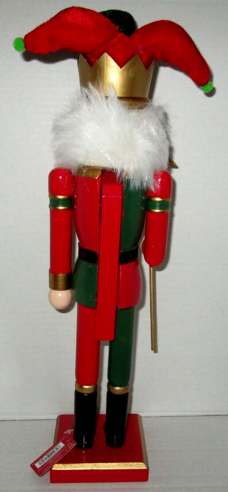 CHRISTMAS NUTCRACKER ~16" ~ Green & Red Jester Nutcracker by Ashland®