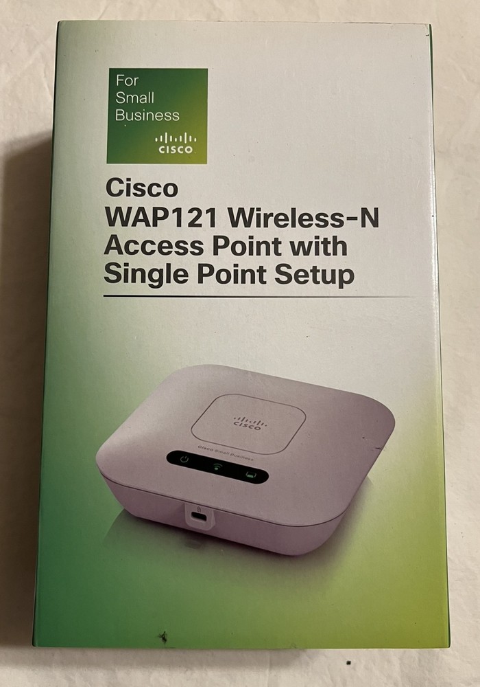 Cisco WAP121 Wireless-N Access Point with Single Point Setup 2.4GHz Open Box