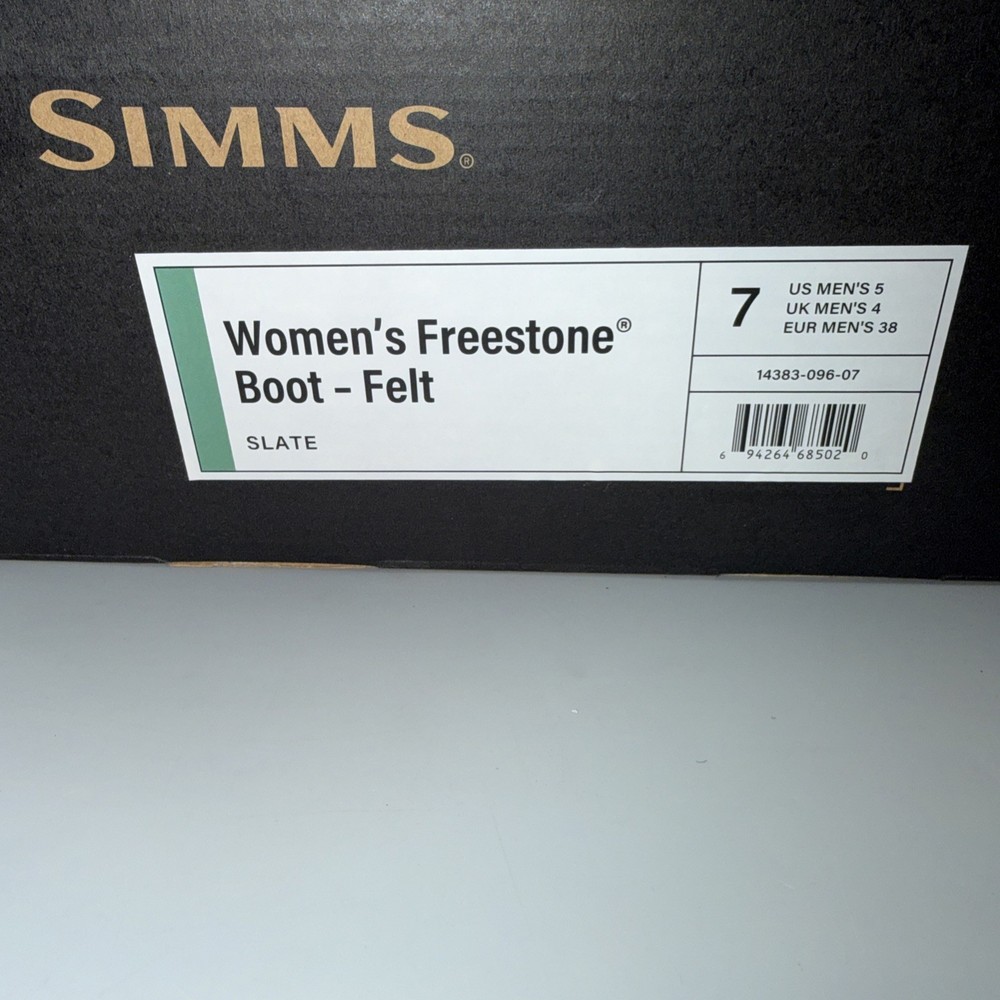 Simms Freestone Wading Boot- Felt - Slate- Women’s 7 - New