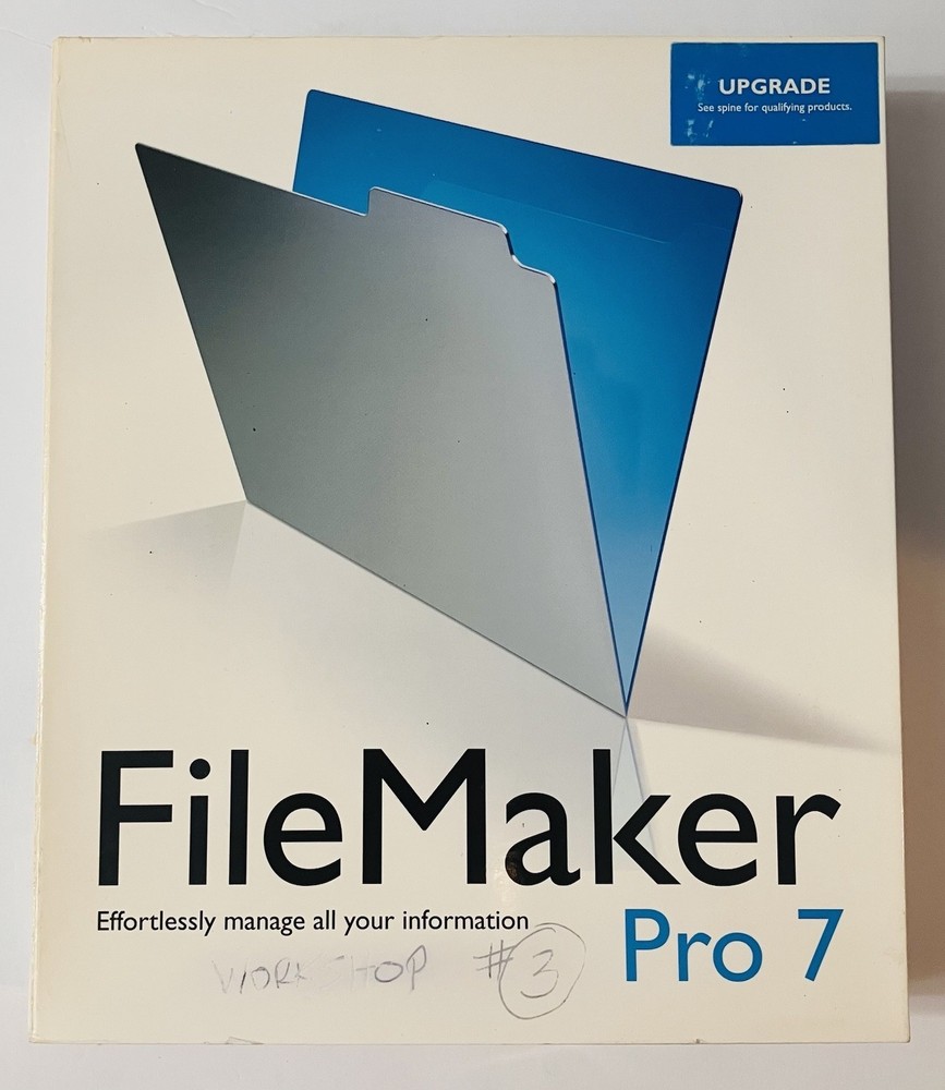 FileMaker Pro 7 Upgrade Retail Box 2004 Mac/Win Multilingual Complete