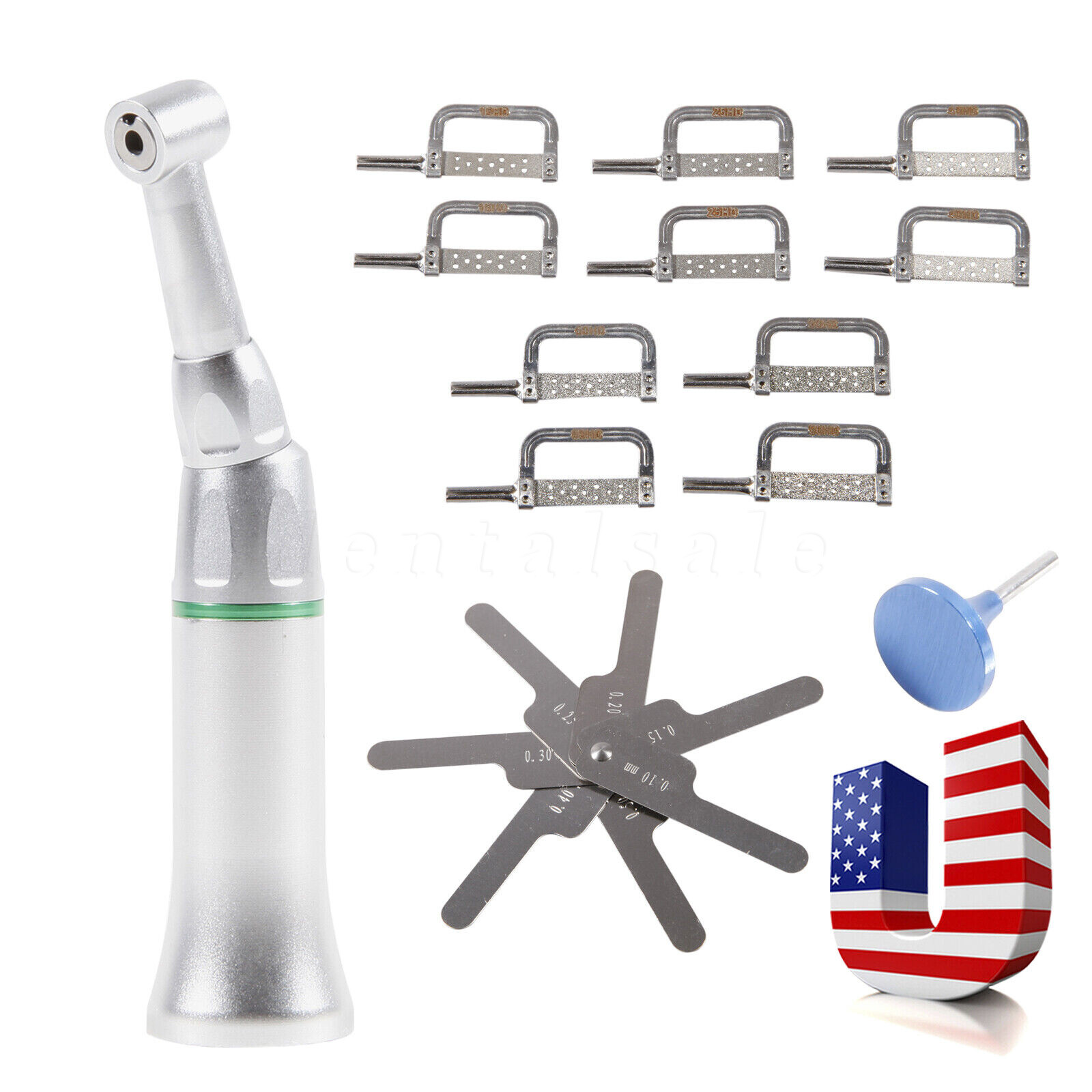 Dental Ortho Contra Angle 4:1 Contra Angle Handpiece Interproximal Strip IPR Kit