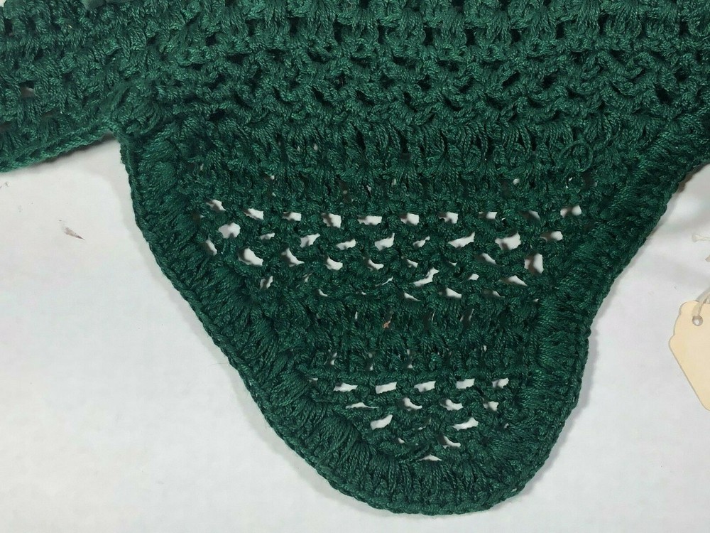 New - Hunter Green Fly Mask - Pony Size