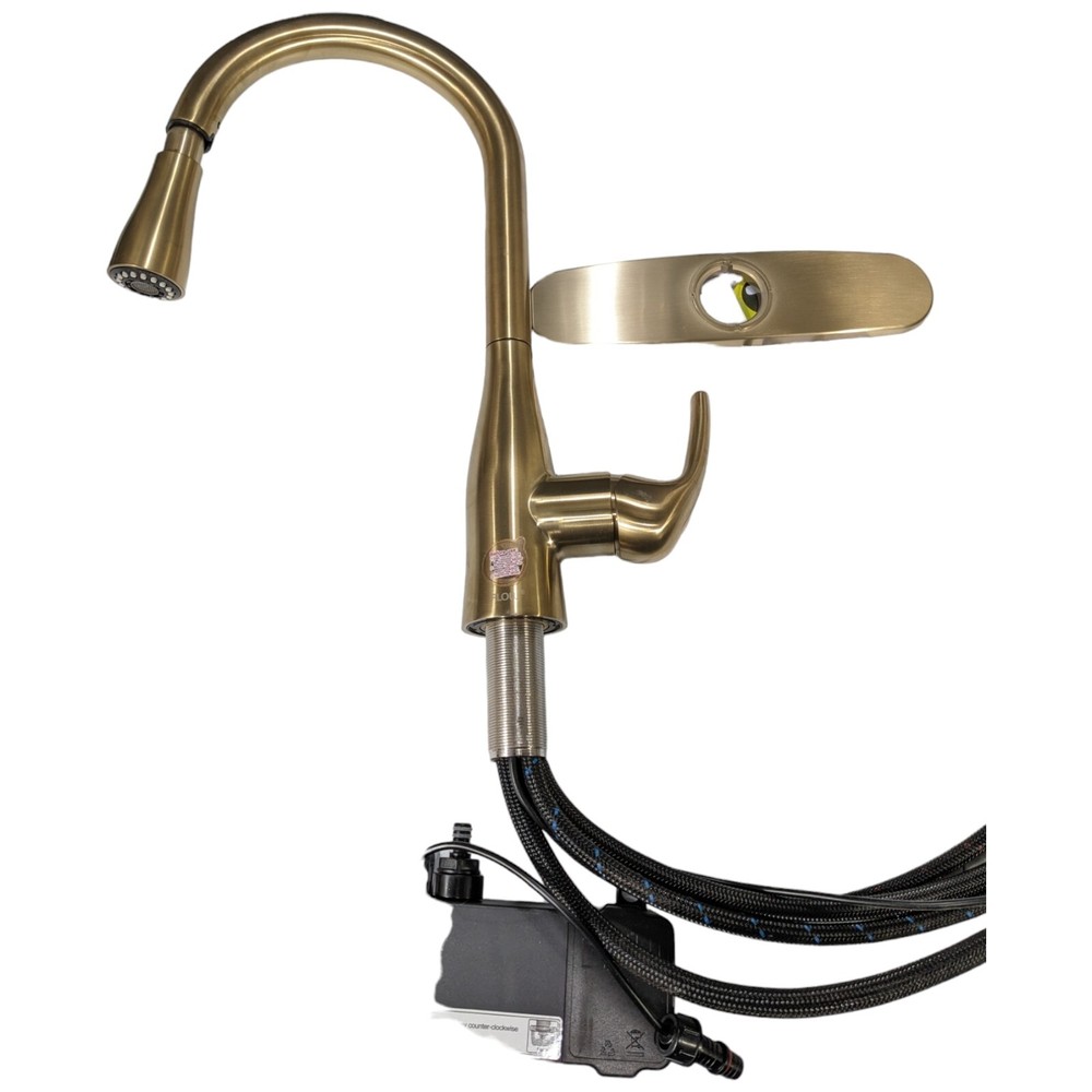 Bemis Bio Bidet FLOW Motion Activated Gold Kitchen Faucet Pull-Down Sprayer