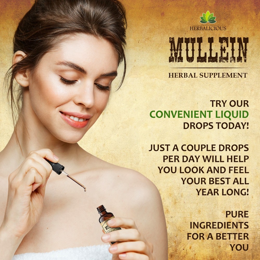 Mullein Leaf Extract 4oz - Organic Verbascum Thapsus Liquid