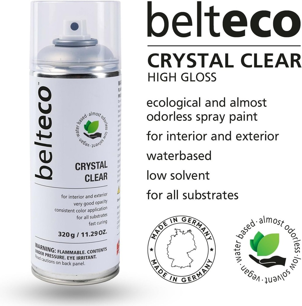 Crystal Clear Gloss Spray Paint | Eco-Friendly | High Coverage