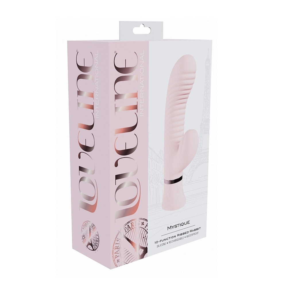 Ribbed Multi-Function Rabbit Vibrator G-spot Clitoris Silicone Stimulator