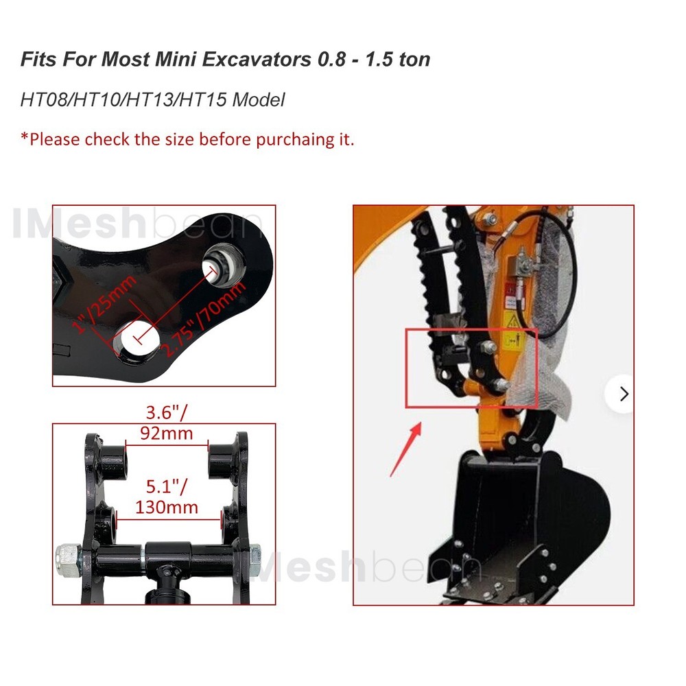 Hydraulic Thumb Clip For Mini Excavators Small Digger Pick Up Irregular Objects