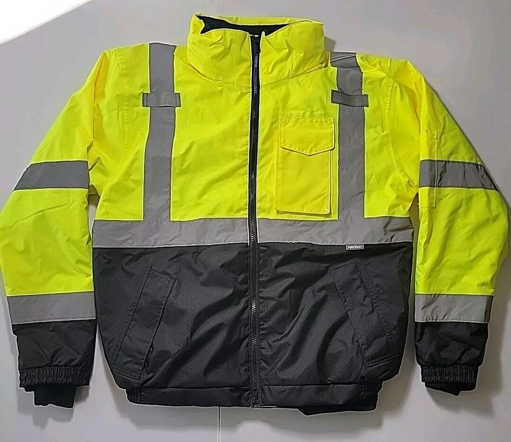 Portwest Safety Jacket Coat Medium Reflective High Visibility Type R Class 3
