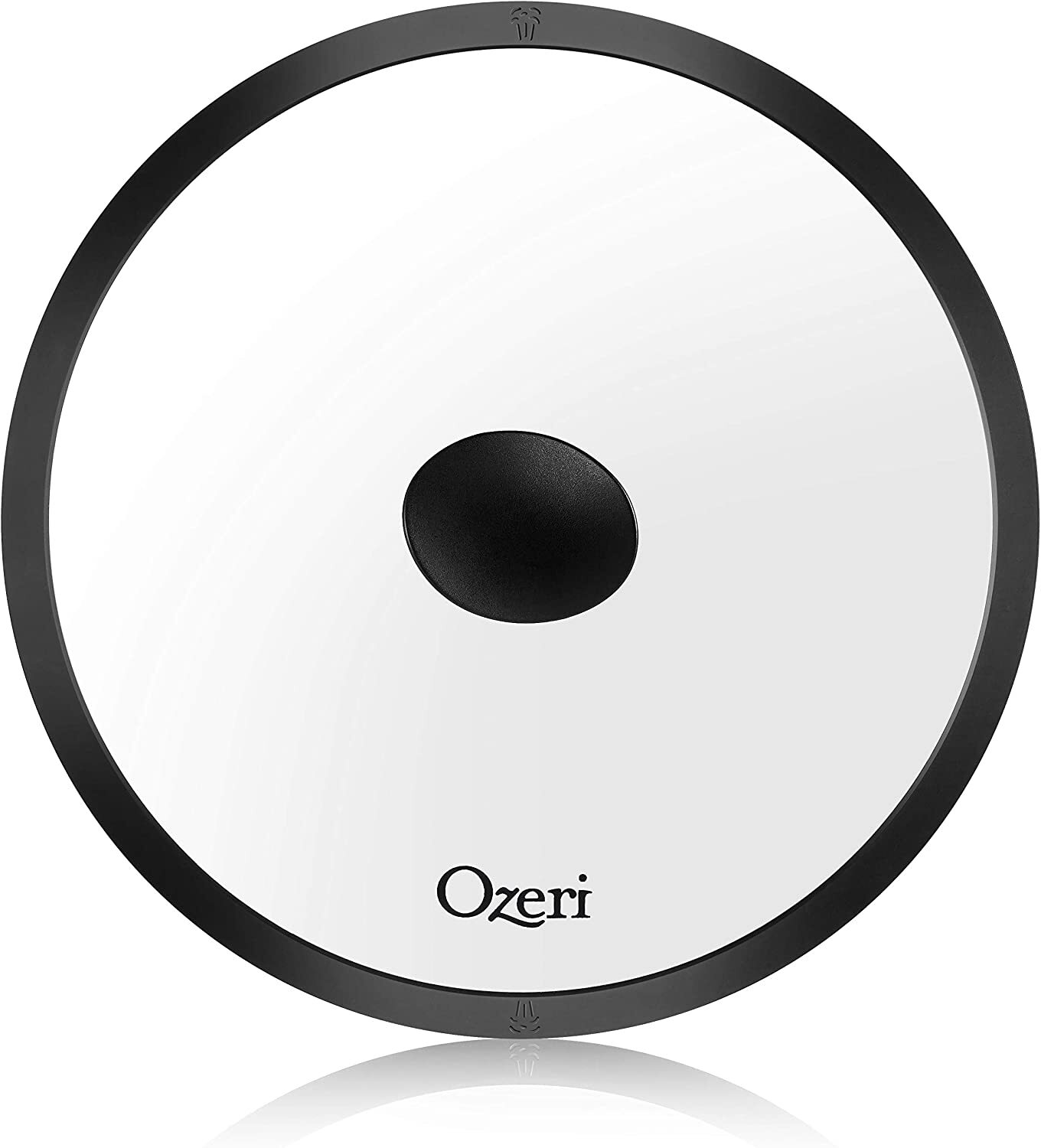 Ozeri Tempered Glass Earth Fry Pan Lid [8 in, 10 in, 12 in] with Black Silicone