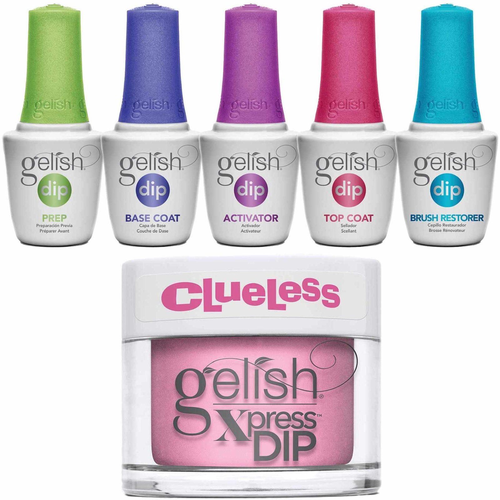 Gelish Dip Bundle, Includes Basix Kit and Princess Pink Creme Dip Powder