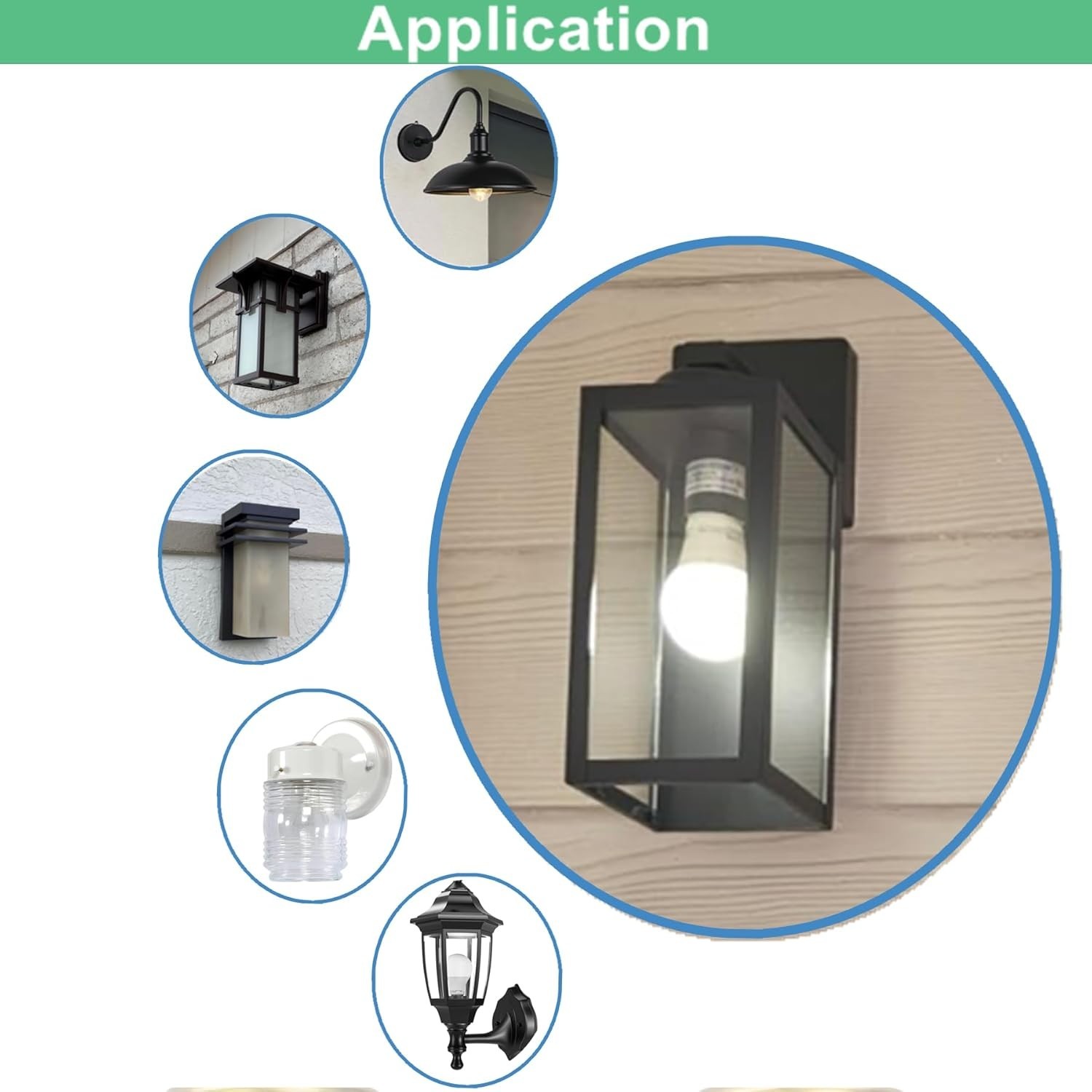 4-Pack Dusk to Dawn Light Bulbs Outdoor 75 Watt Equivalent, Automatic On/Off Sen