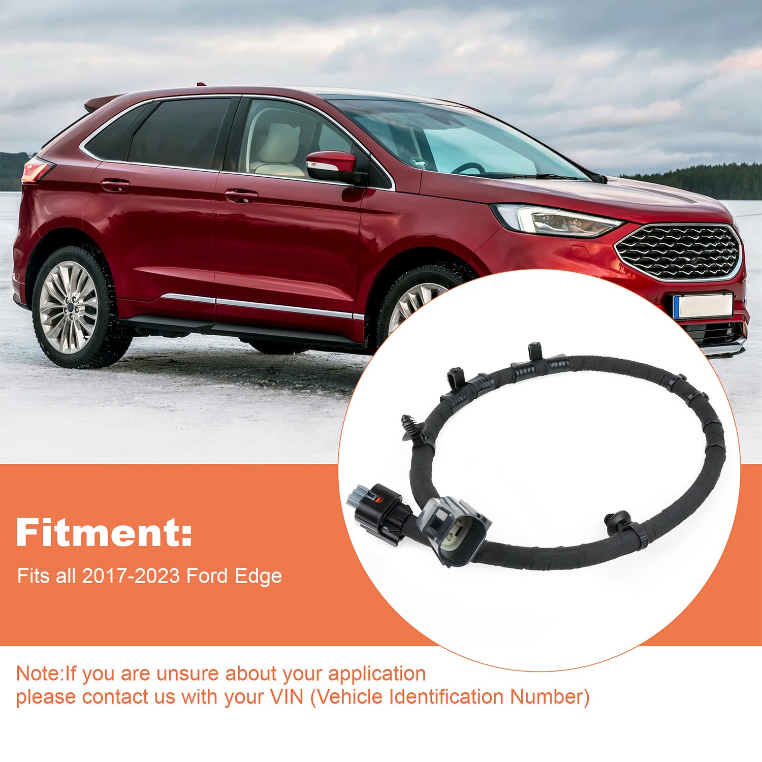 Rear Parking Brake Jumper Wire Harness for 2017-2023 Ford Edge - H2GZ-14A411-A