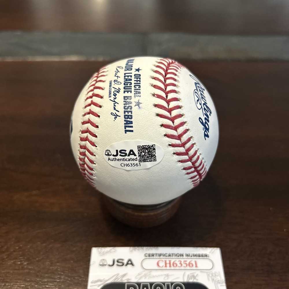 Vince Colman Autographed baseball JSA Authenticated. 85 ROY