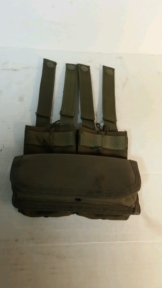 Ammo Bag Range Tactical Gear Green Canvas Pouch Durable Strong Nylon Snaps