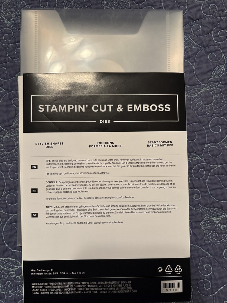 Stampin Up Stylish Shapes