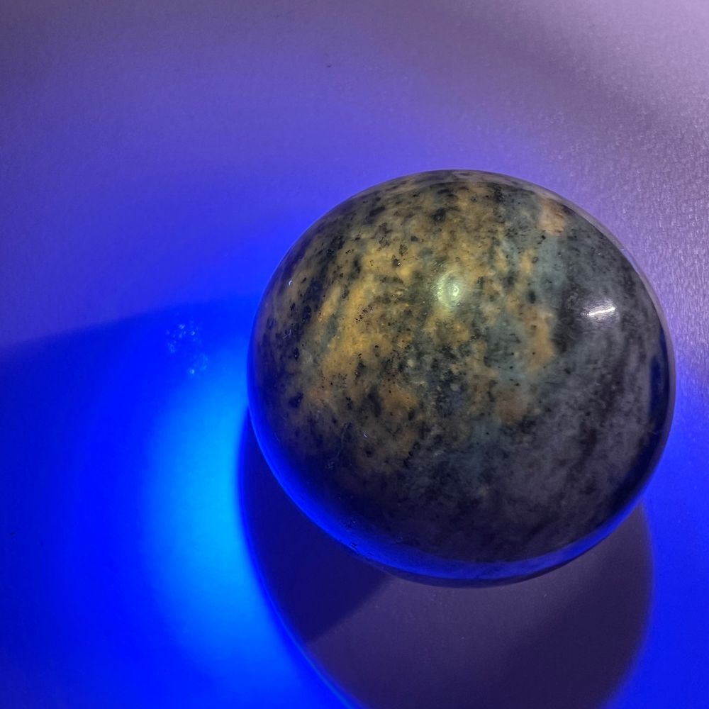 Lapis Lazuli Meditation Sphere UV Reactive
