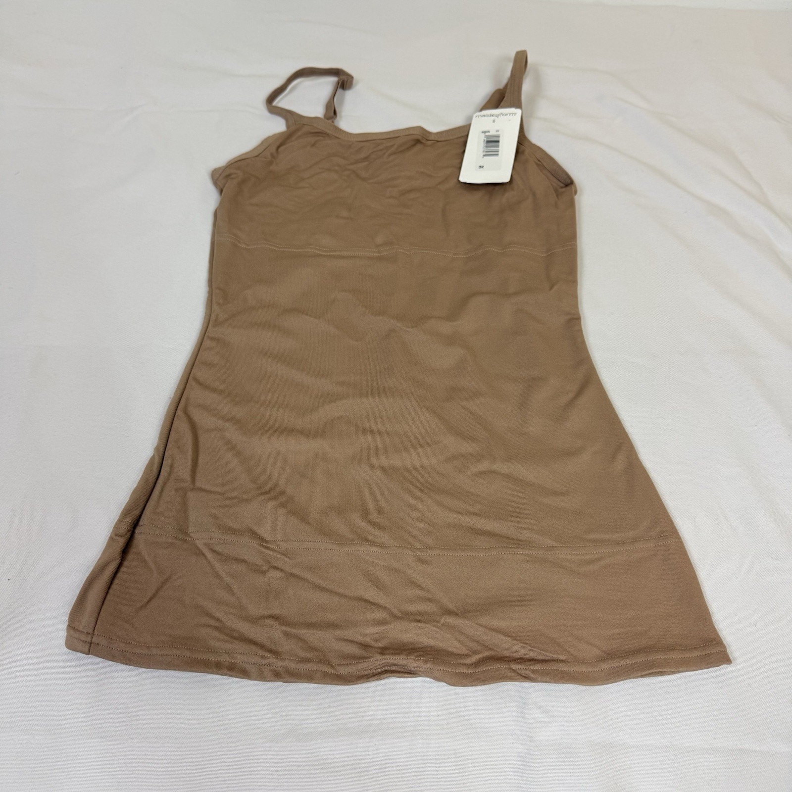 Maidenform Sweet Nothings Cami Shapewear Long-Length Fat Free Tank Top Brown S