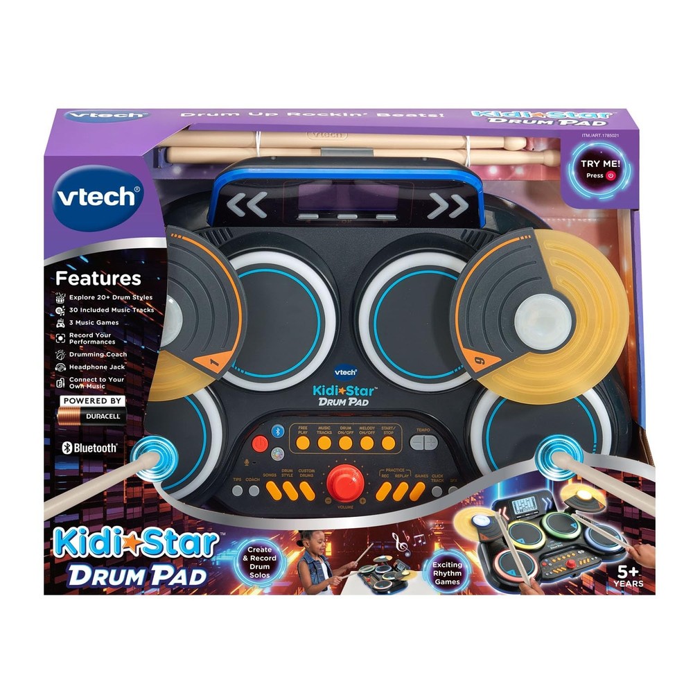 VTech Kidi Star Drum Pad Black