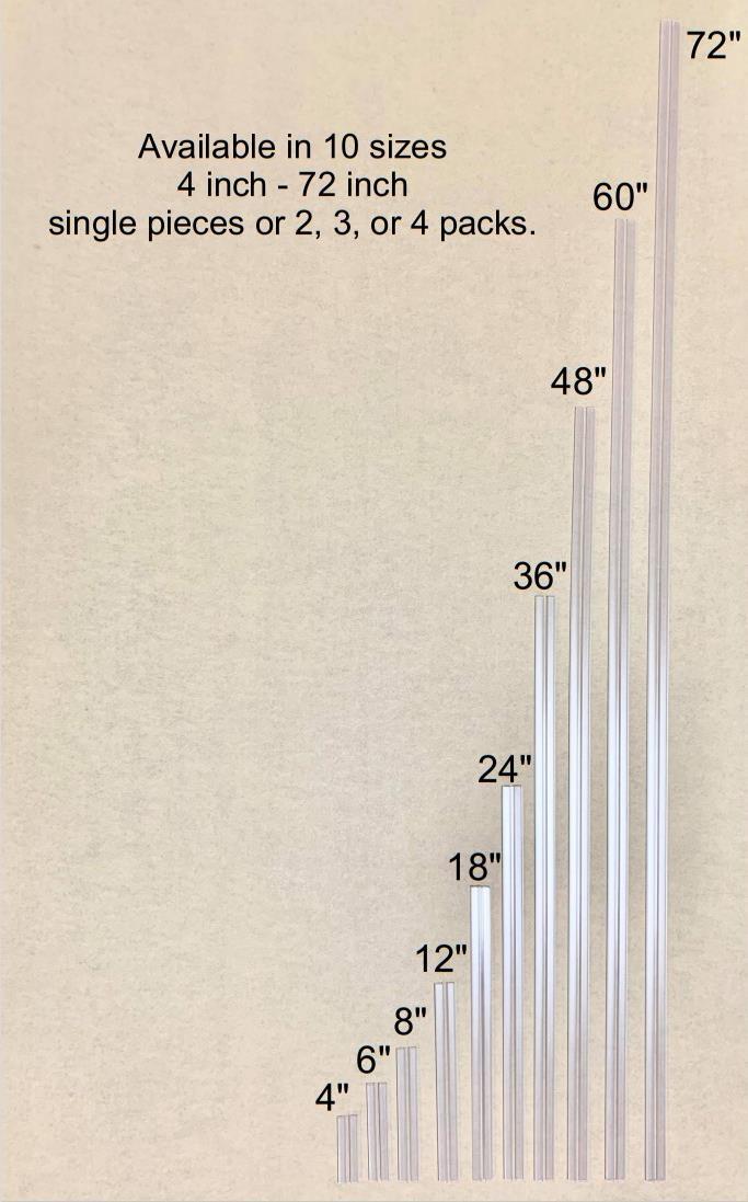 Clear PVC Piano Style LIVING HINGE for 1/4" (6mm) Material: No Screws or Glue