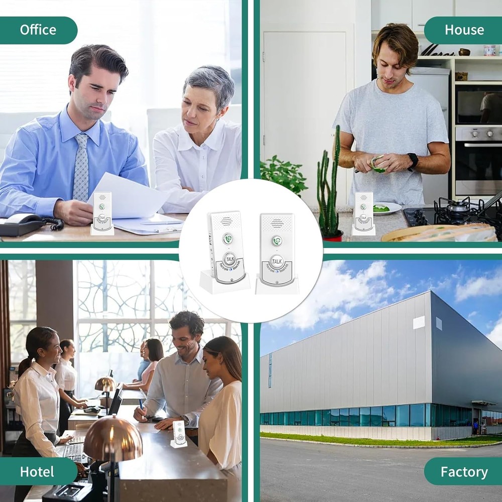 Wireless Intercom System Long Range Two Way Voice Indoor Home Communication