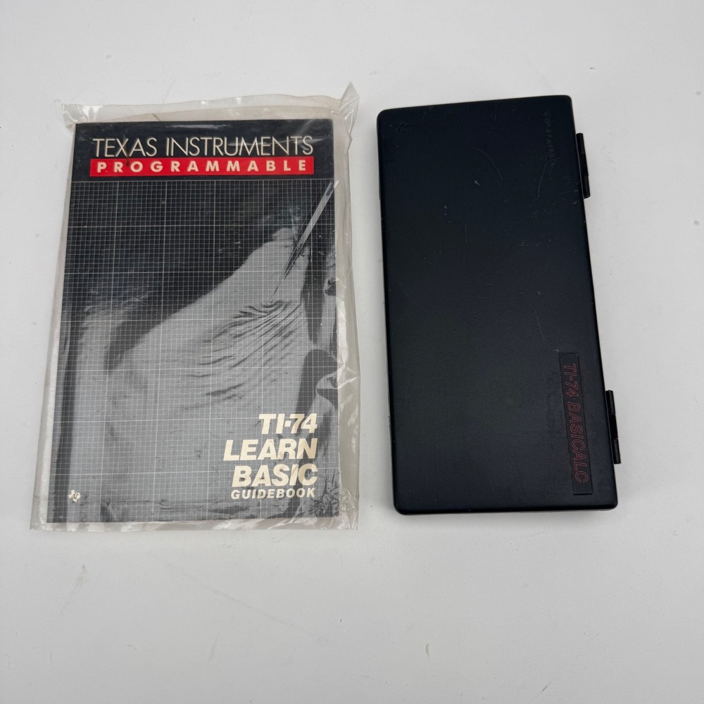 Texas Instruments TI-74 BASICALC Programmable Calculator + Learn BASIC Guidebook