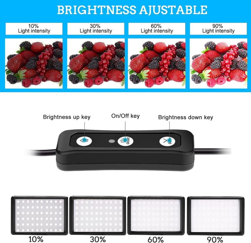 Adjustable LED Video Lights 2-Pack: USB Light Panels for Shooting & Streaming
