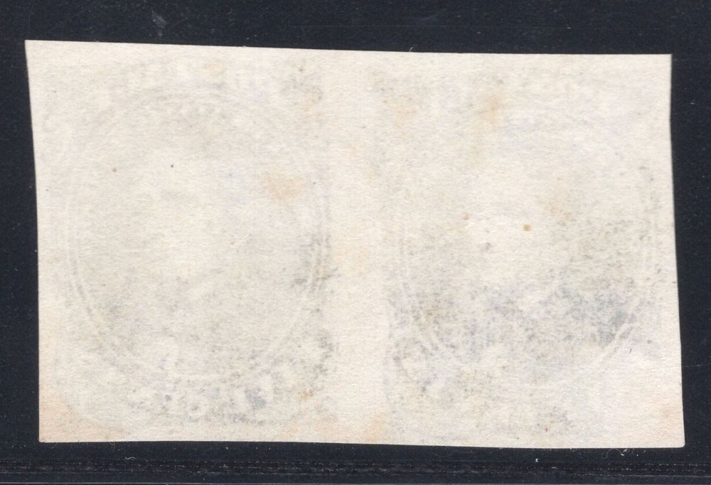 MOMEN: US STAMPS CSA #4 STONE 2 IMPERF GUTTER PAIR NO GUM VF LOT #77770*