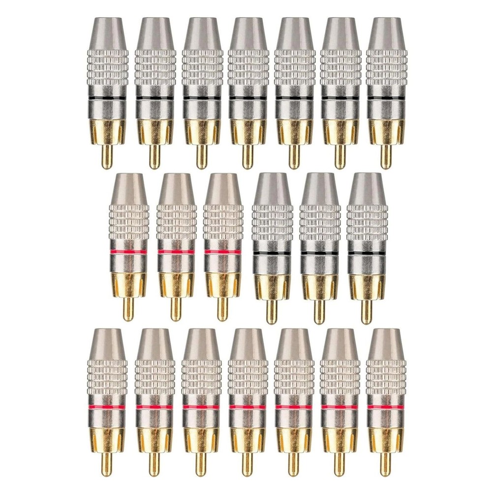 3mm Plug Diameter RCA Male Plug Solderless Video Adapter Connector Speaker