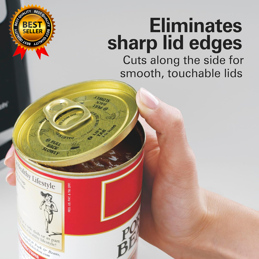 Smooth Touch Electric Automatic Can Opener with Easy Push down Lever