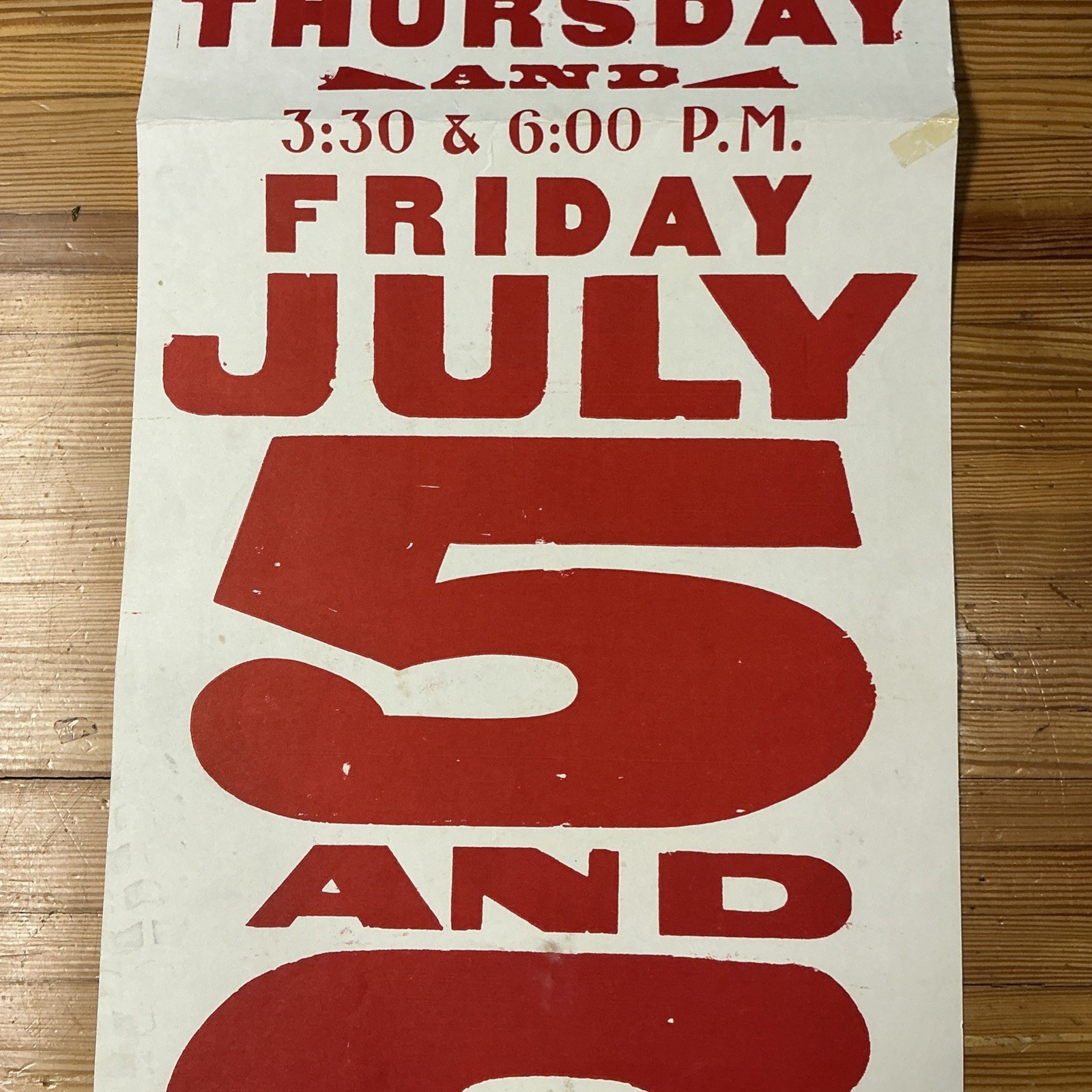 Vintage Franzen Bros. Circus Poster Baraboo Industrial Park As Is INV-AO16