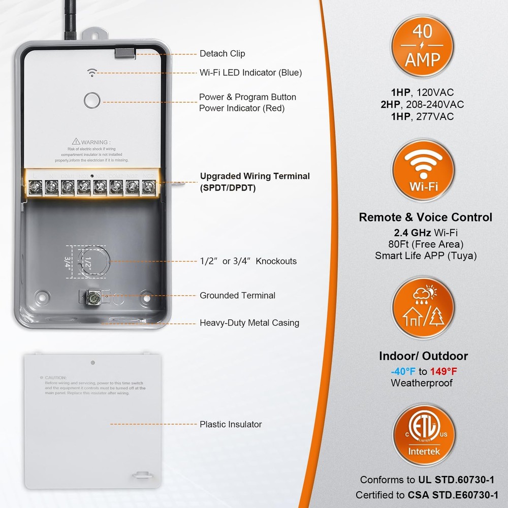 Control Your Pool Pump Remotely - WiFi Smart Timer 40 Amp