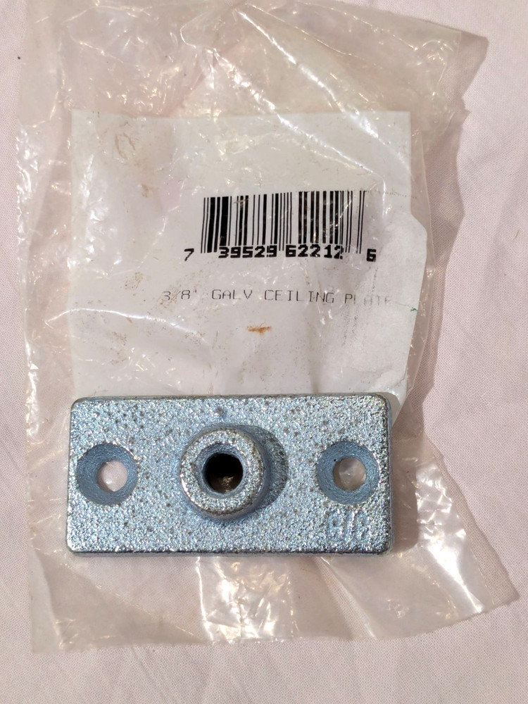 3/8 In. Electro-Galvanized Ceiling Plate For Pipe Hangers