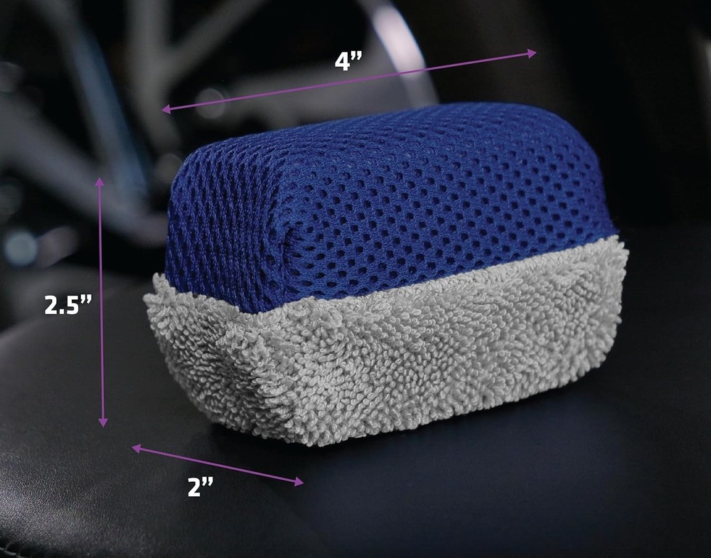 Tire Shine Applicator Sponges, Multi-Purpose Mesh and Microfiber Applicator P...
