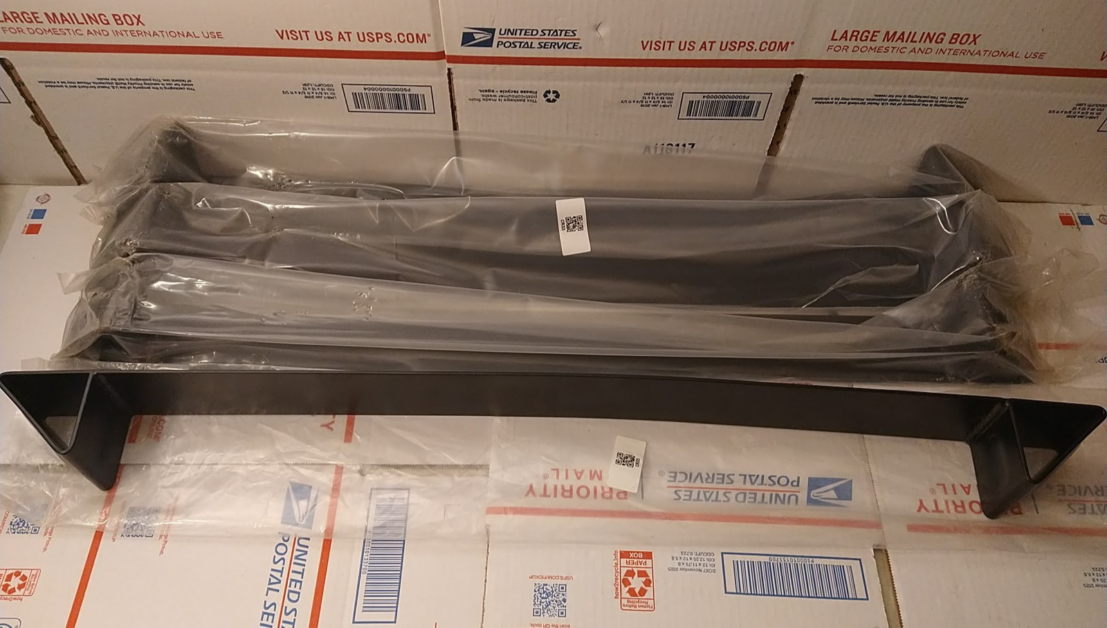 4 Pack Coil Rack/Chock, 33" Long, 10 Gauge Steel Flatbed Trailer Steel Coils