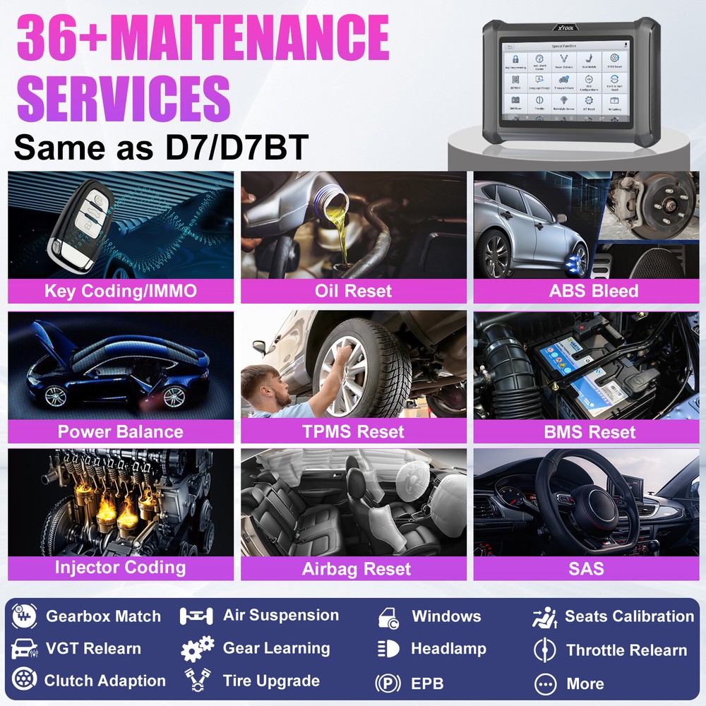 XTOOL D7S NEWEST CANFD/DOIP Bidirectional Scanner Key Programmer All System Scan