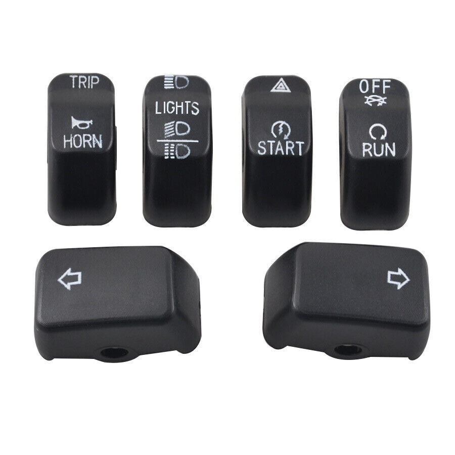 1 Set Hand Control Switch Housing Button Covers Caps Front For Harley 2014-2019