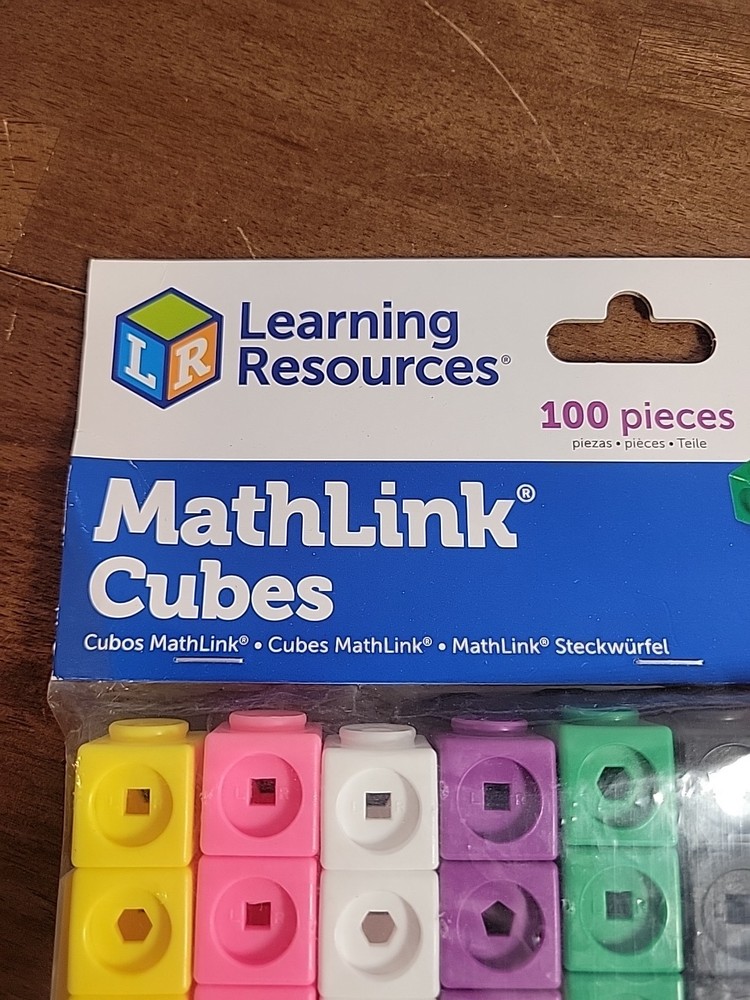 Learning Resources MathLink Cubes - 100 Learning Cubes STEM Fun and Skills