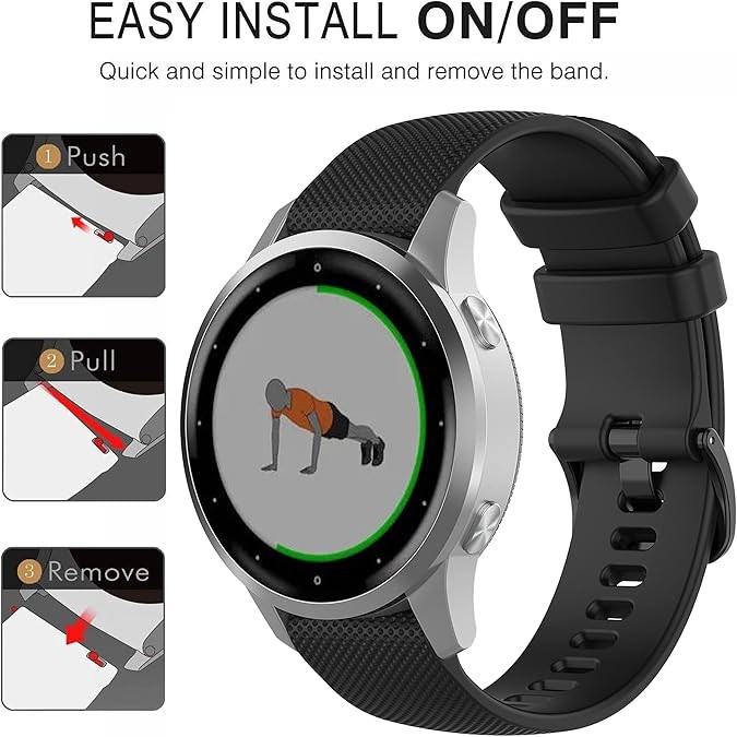 18/20mm Samsung Silicone Watch Band Divers Replacement Strap Quick Release Lot