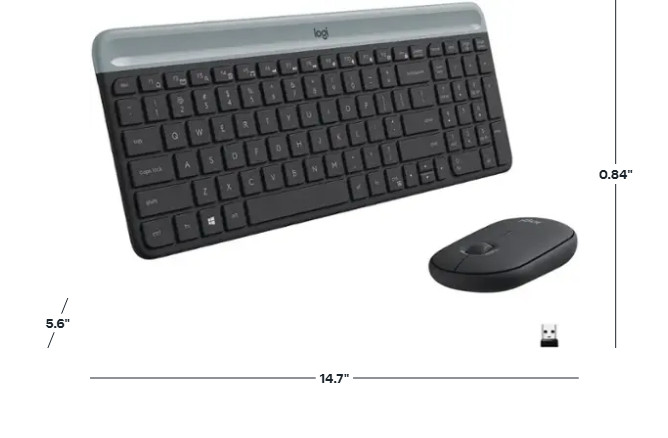 Logitech - MK470 Full-size Wireless Scissor Keyboard & Mouse Bundle (920-009437)