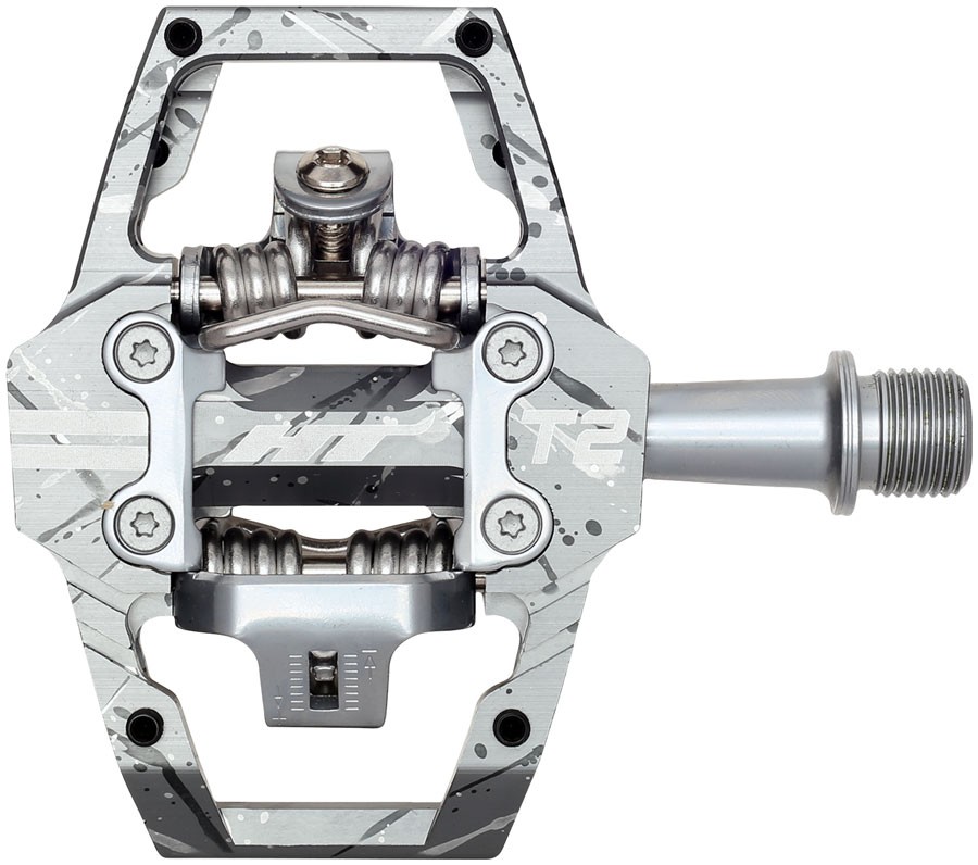 HT Components T2 Dual Sided Clipless Pedals with Platform - Aluminum, Chromoly