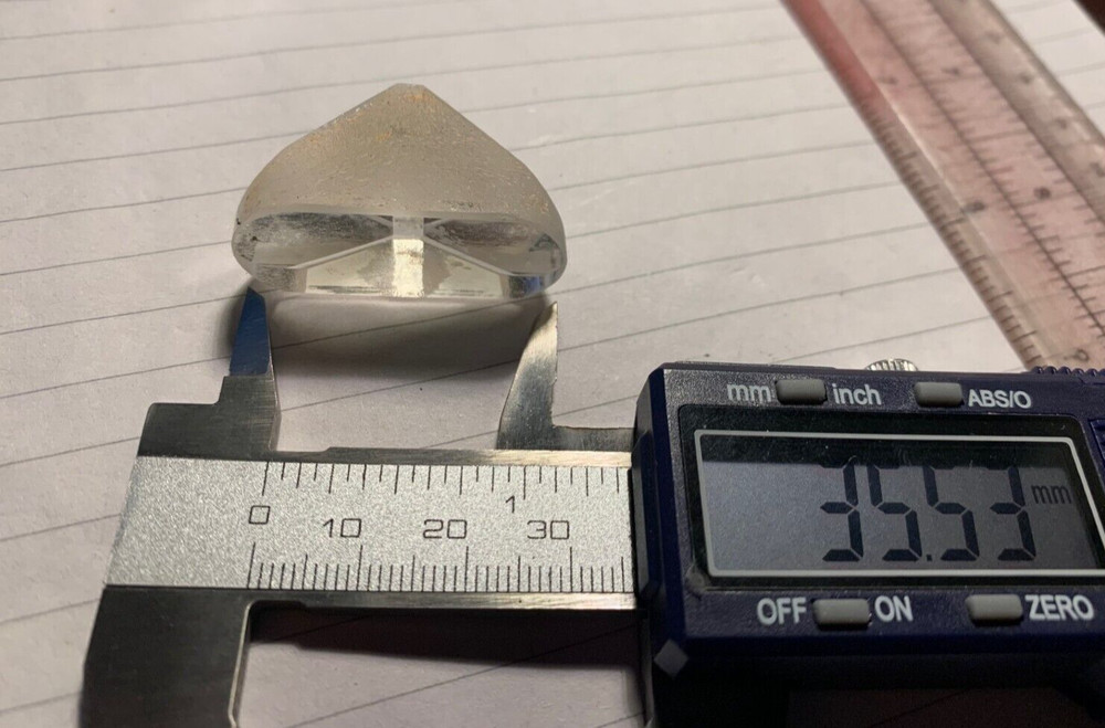 Glass Optical Prism (Probably from a Stereoscope)