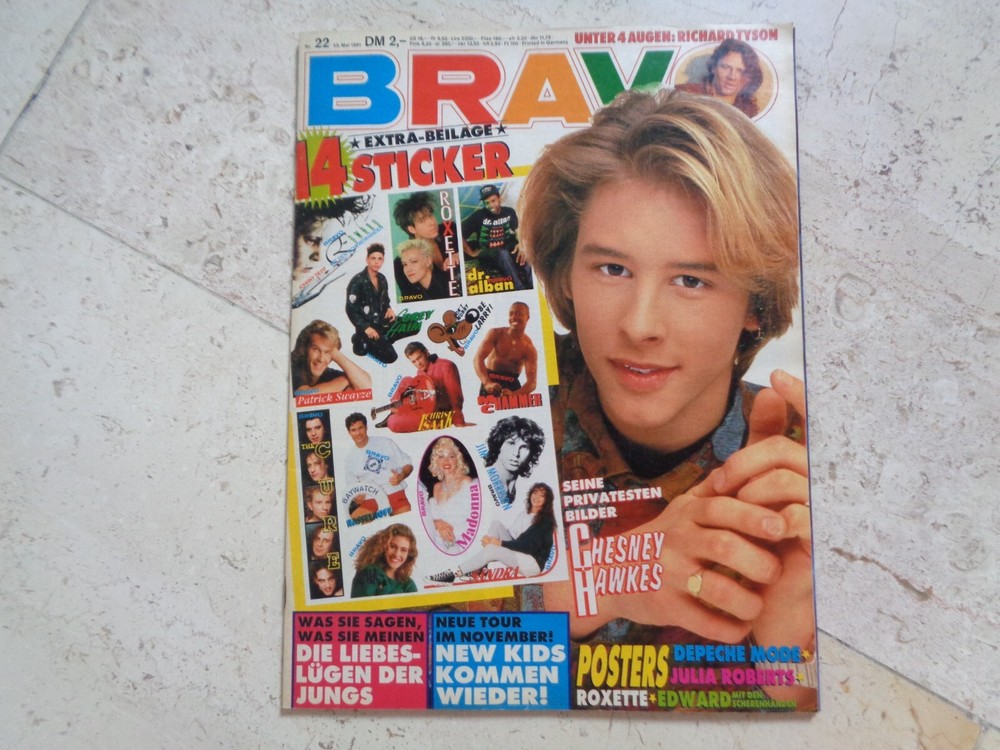 CHESNEY HAWKES magazine Julia Roberts POSTER DEPECHE MODE Johnny Depp ROXETTE