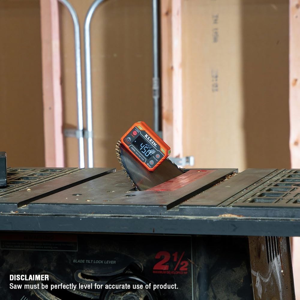 Klein Tools Digital Angle Gauge with LED Alert - Precision Measurement Tool