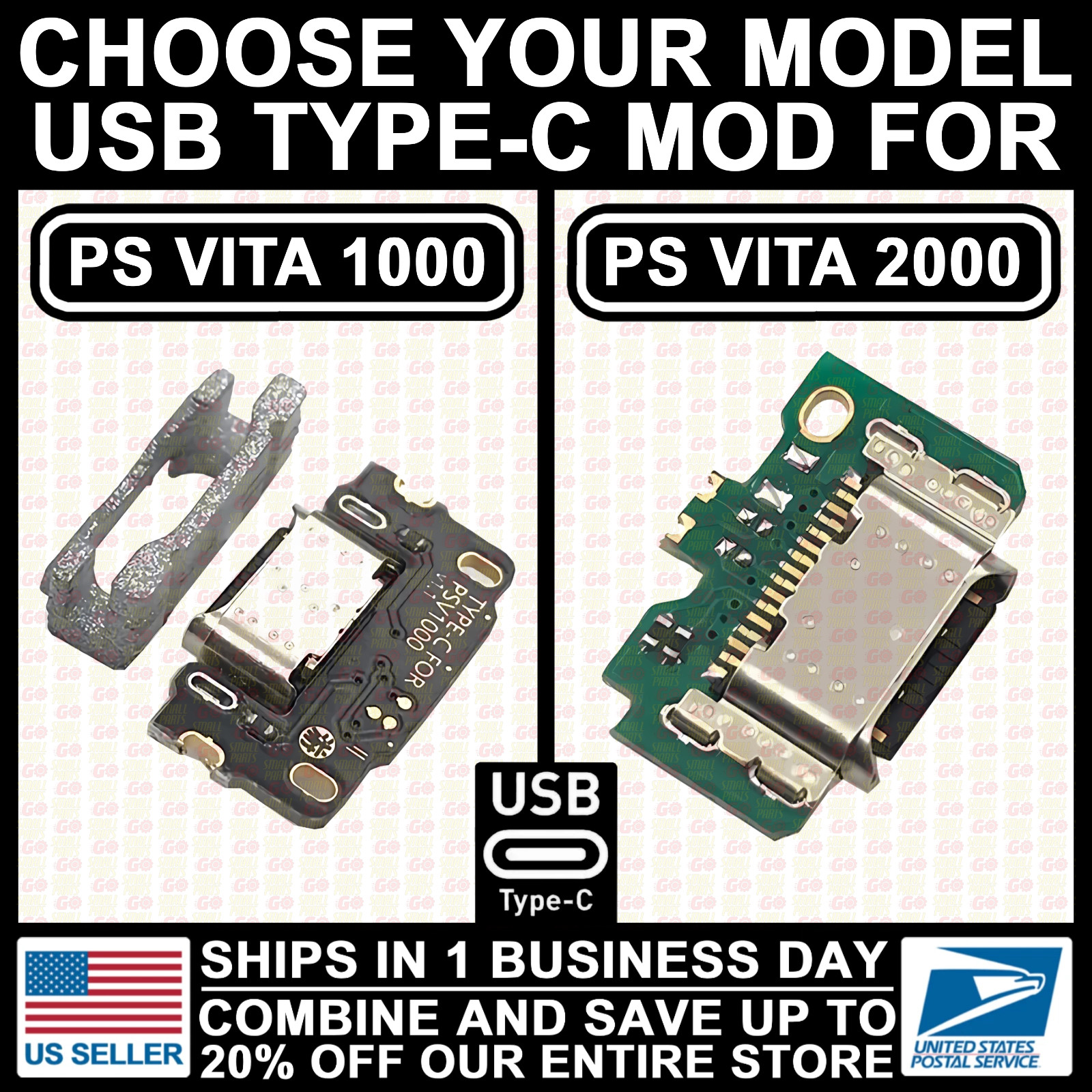 DIY MOD USB Charging Port USB Type-C Charger Connector for PS Vita 1000/2000