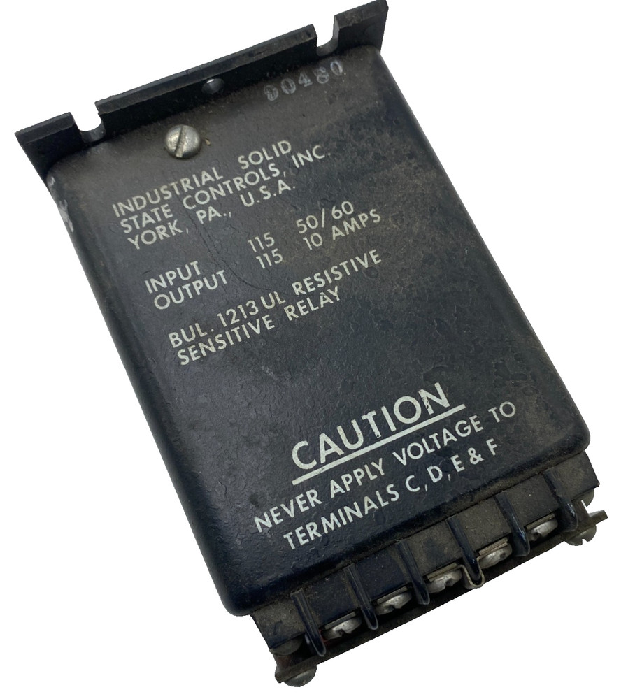 INDUSTRIAL SOLID STATE CONTROLS BUL.1213 UL RESISTIVE SENSITIVE RELAY 🎯
